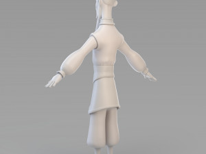 cartoon old wizard 3D Model