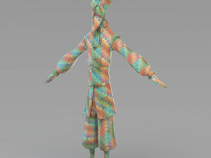 cartoon old wizard 3D Model