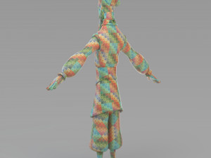 cartoon old wizard 3D Model