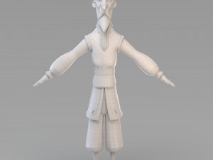 cartoon old wizard 3D Model