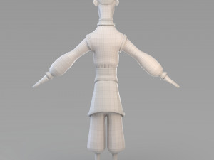 cartoon old wizard 3D Model