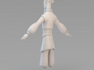cartoon old wizard 3D Model