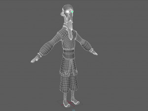 cartoon old wizard 3D Model