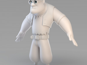 cartoon poor big man 3D 모델