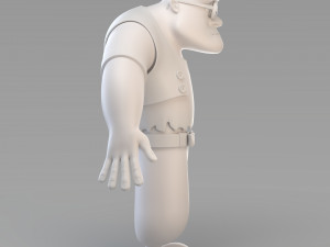 cartoon poor big man 3D 모델