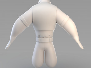 cartoon poor big man 3D 모델