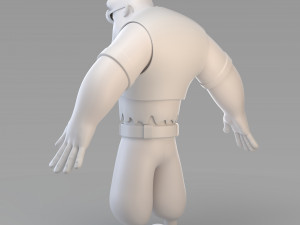 cartoon poor big man 3D 모델