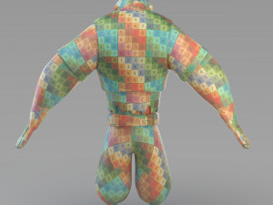 cartoon poor big man 3D 모델
