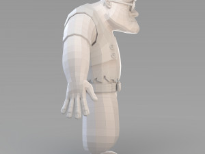 cartoon poor big man 3D 모델