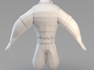 cartoon poor big man 3D 모델