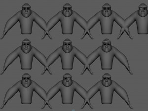 cartoon poor big man 3D 모델