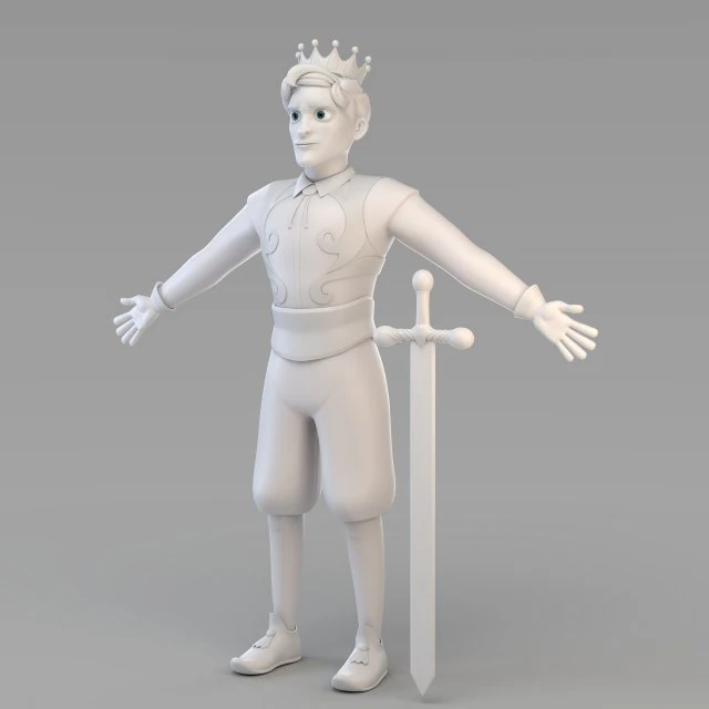 cartoon prince 03 3D Model .c4d .max .obj .3ds .fbx .stl .blend 