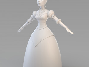 cartoon princess 01 3D Model