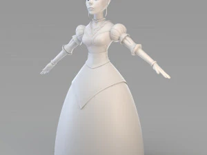 принцеса з мультфільму 01 3D Модель