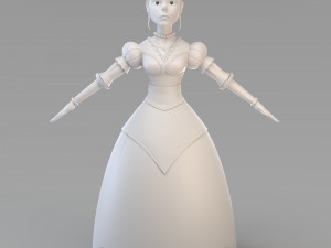 cartoon princess 01 Model 3D