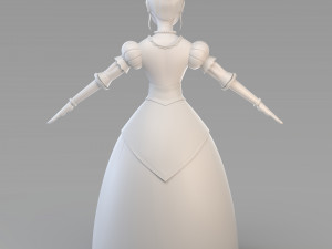 cartoon princess 01 Model 3D
