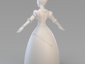 cartoon princess 01 Model 3D