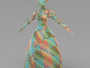 cartoon princess 01 Model 3D