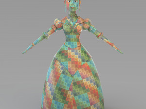 cartoon princess 01 Model 3D