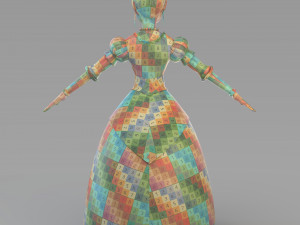 cartoon princess 01 Model 3D