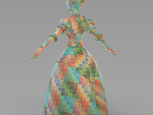 cartoon princess 01 Model 3D