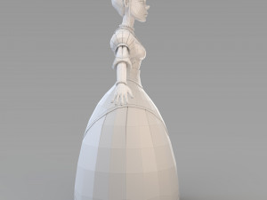 cartoon princess 01 Model 3D