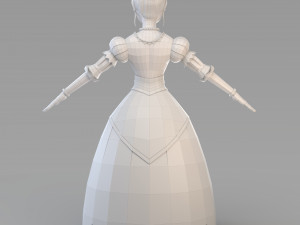 cartoon princess 01 Model 3D
