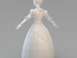 cartoon princess 01 Model 3D