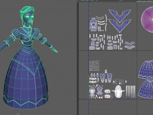 cartoon princess 01 Model 3D