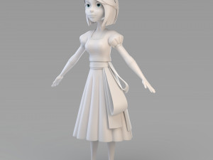 cartoon snow princess 3D Model
