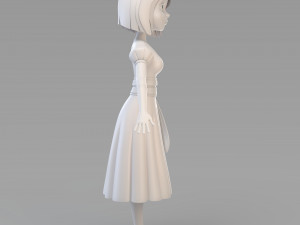 cartoon snow princess 3Dモデル
