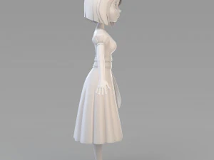cartoon snow princess 3D Model