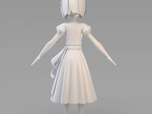 cartoon snow princess 3D Model