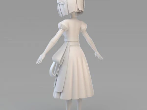 cartoon snow princess 3D Model