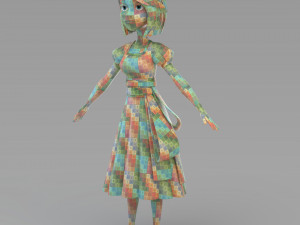 cartoon snow princess 3Dモデル