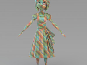 cartoon snow princess 3Dモデル
