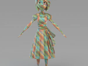 cartoon snow princess 3D Model
