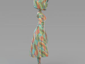 cartoon snow princess 3D Model