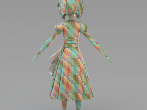 cartoon snow princess 3Dモデル