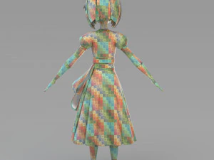 cartoon snow princess 3D Model