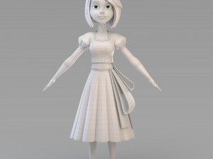 cartoon snow princess 3Dモデル