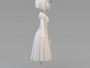 cartoon snow princess 3Dモデル