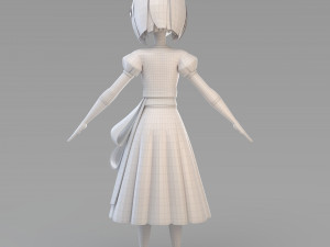 cartoon snow princess 3Dモデル