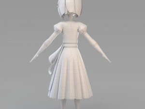 cartoon snow princess 3D Model