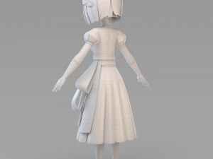cartoon snow princess 3Dモデル