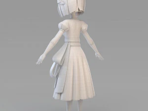 cartoon snow princess 3D Model