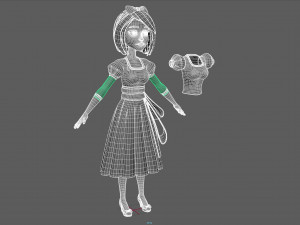 cartoon snow princess 3Dモデル