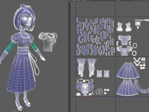 cartoon snow princess 3D Model
