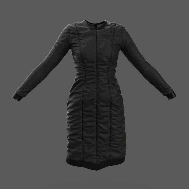 scifi puffed dress marvelous designer Modello 3D .c4d .max .obj .3ds .fbx .stl .blend 