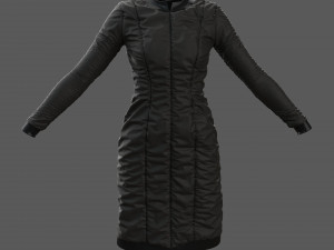 scifi puffed dress marvelous designer 3D Model
